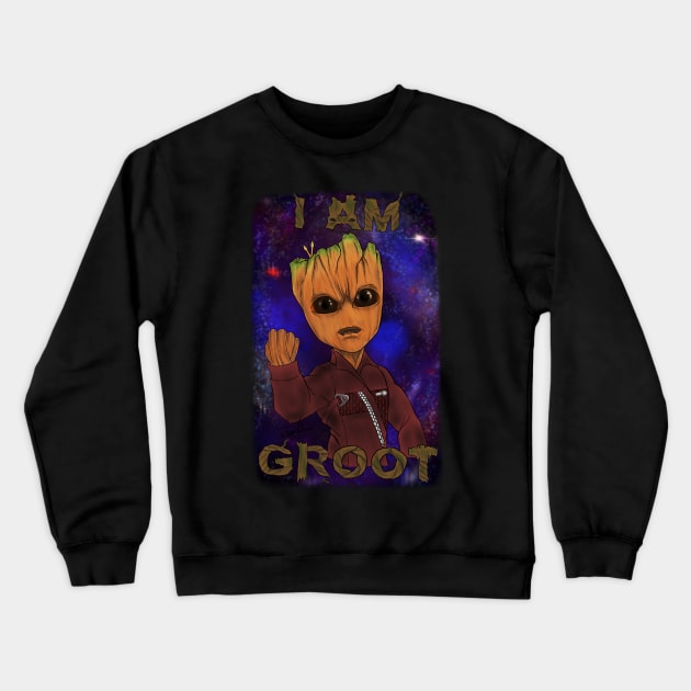 I Am Groot Crewneck Sweatshirt by DarthThroe